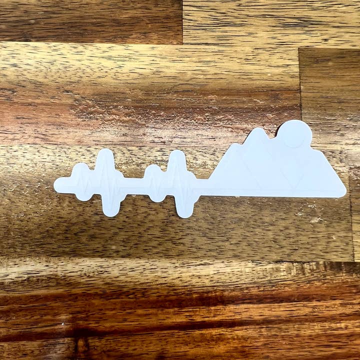 Mountain Pulse - Custom Die Cut Sticker (3 x 6) for wholesale by Timpanogos Hiking Co.