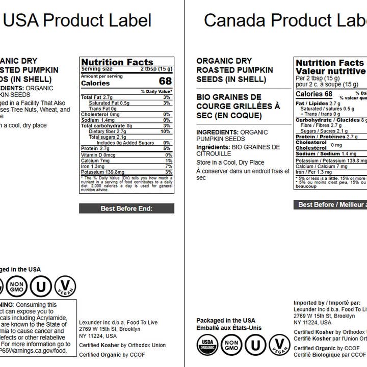 Food To Live - Wholesale Nuts - Organic Dry Roasted Pumpkin Seeds (in Shell) – by Food to Live2