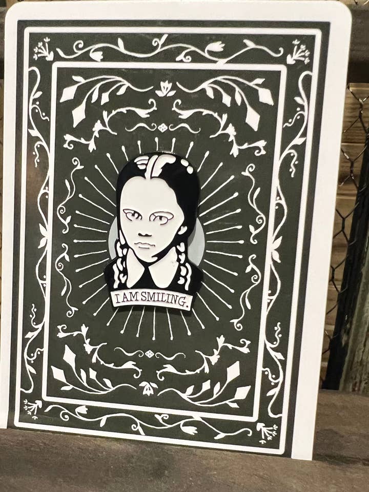 Enamel Pin Wednesday, I am Smiling for wholesale by LoVely Chaos