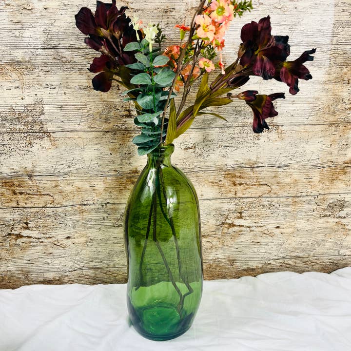 Vaso in vetro soffiato di vetro riciclato semplicità 35 cm per la vendita all'ingrosso da parte di Jarapa