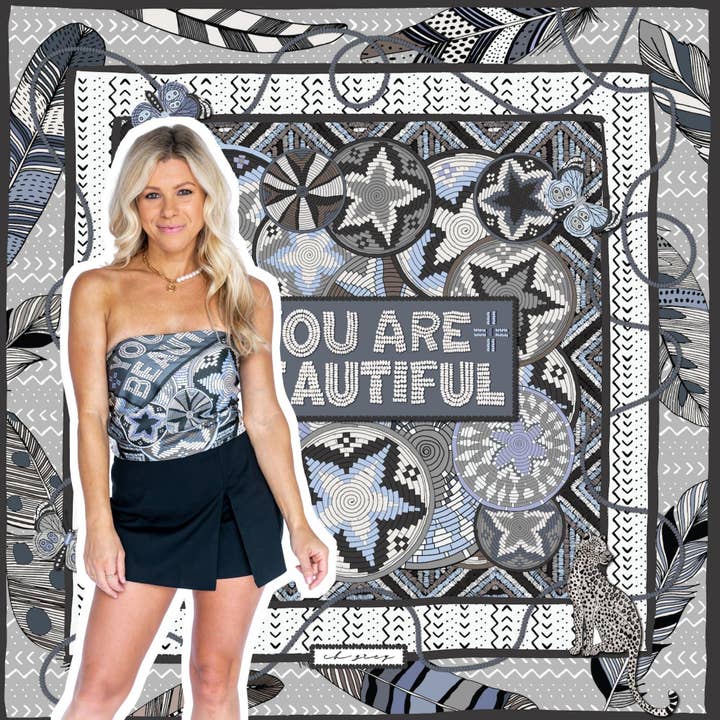 CB Grey - Wholesale Scarf - Women's - The Coco Silk Scarf1