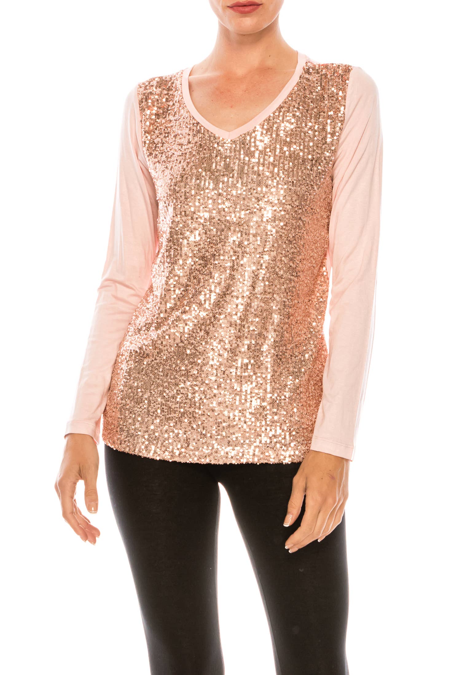 Urban Diction - Wholesale T-Shirt - Women's - Sequin Long Sleeve Shirt18