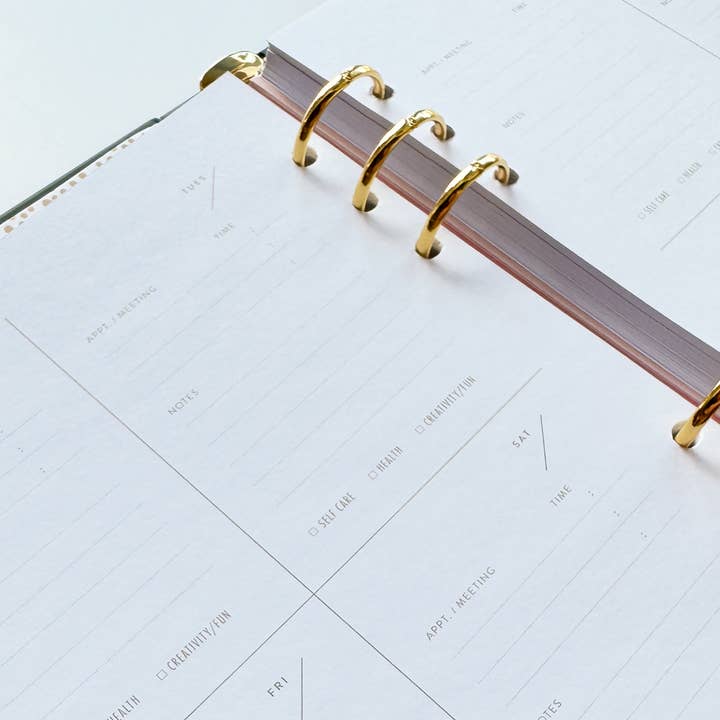 Idlewild Co. – wholesale Planner – Wavy Daisy Perpetual Planner, Non Dated6