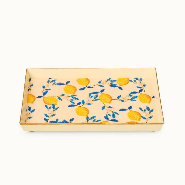 Dekotablett Zitronen für den Großhandel von by Vivi.