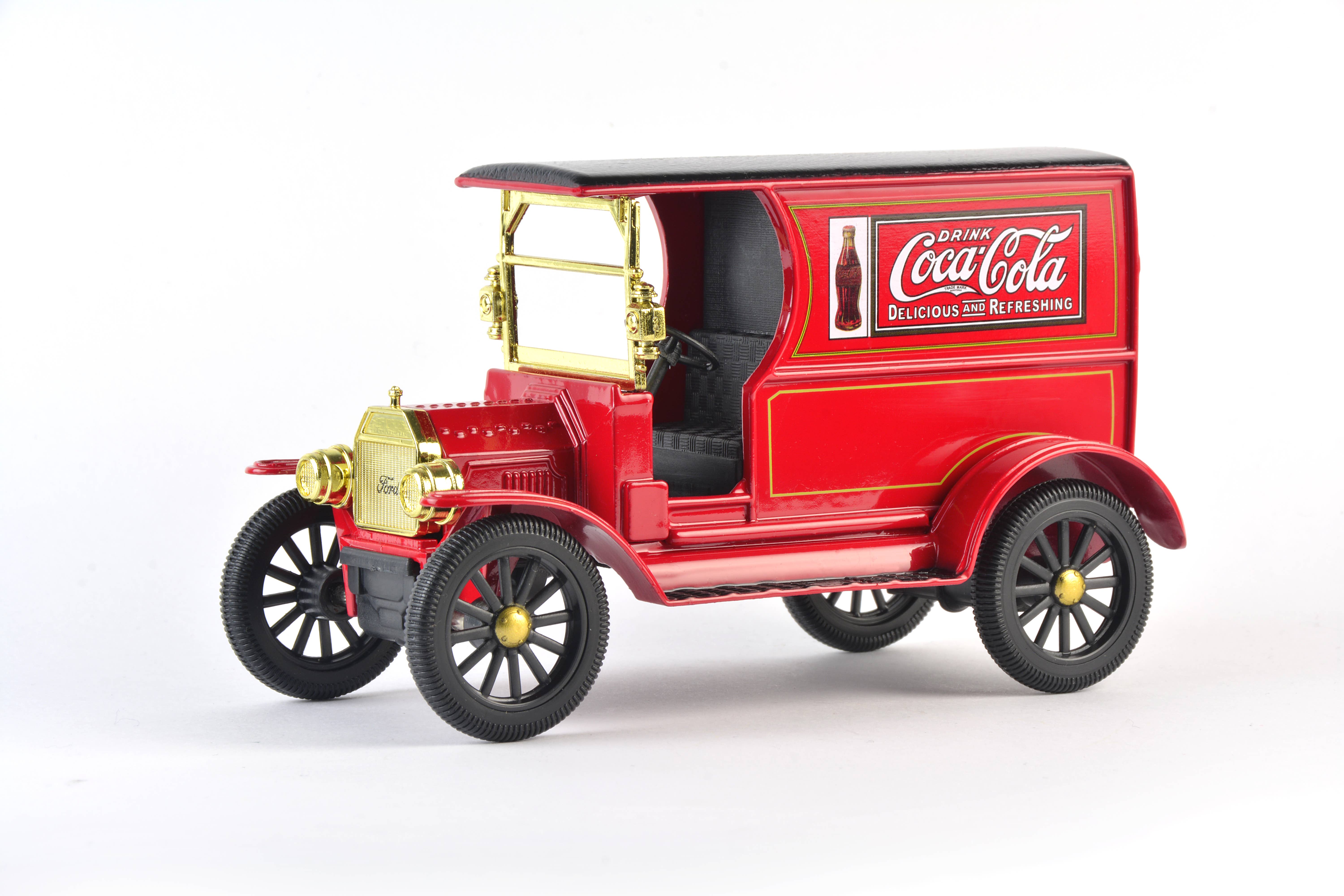 Motor City Classics, Inc. - Wholesale Decorative tabletop object - 1:24 Scale Coca-Cola 1917 Ford Cargo Van Diecast Model