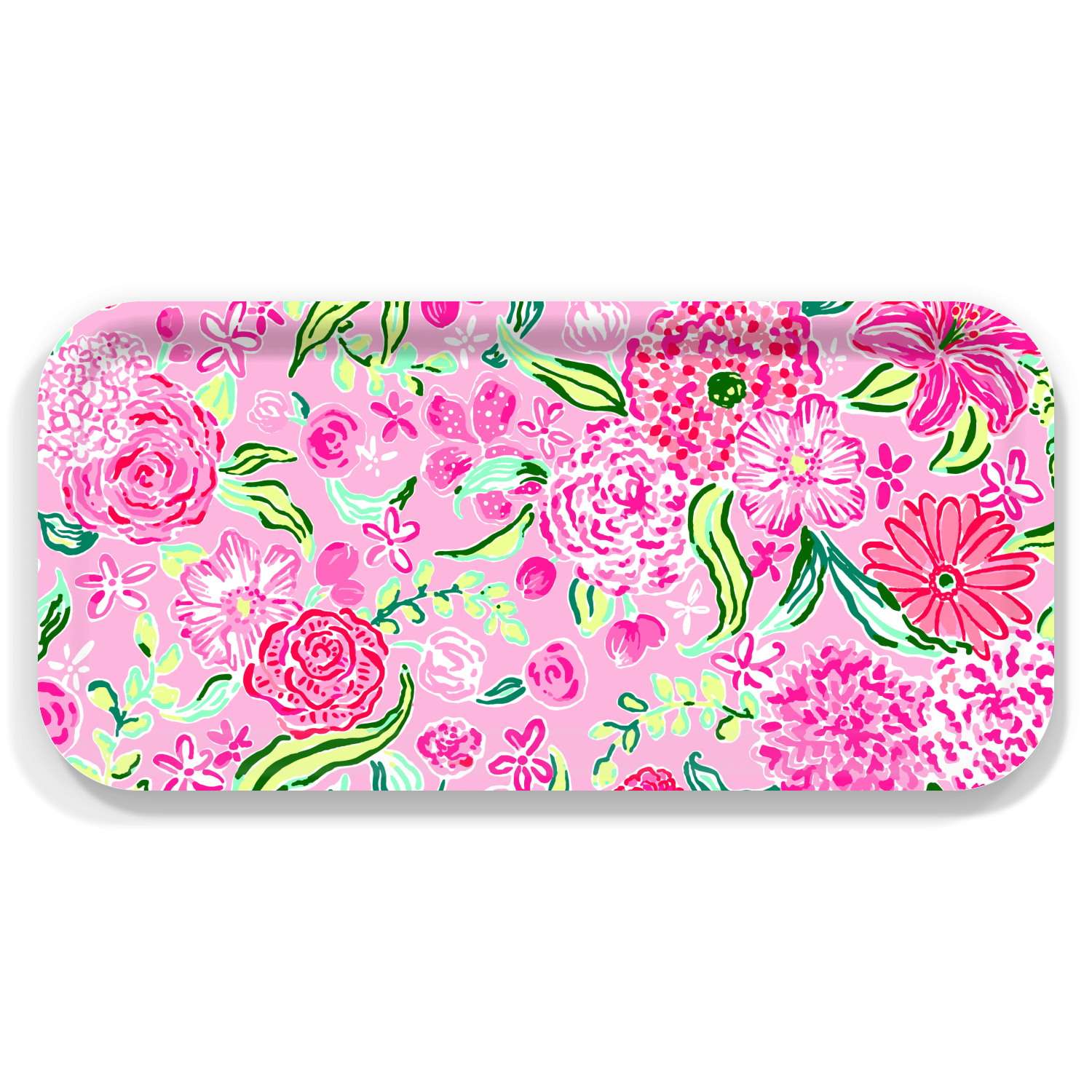 The Muddy Dog - Vendita all'ingrosso Vassoi da portata - Vassoio da portata Fleur Rosa: Tre dimensioni2