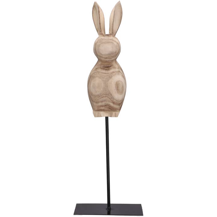 Holz Hase Blair Auf Schwarzem Metallfuß, H65cm, Na für den Großhandel von Vosteen