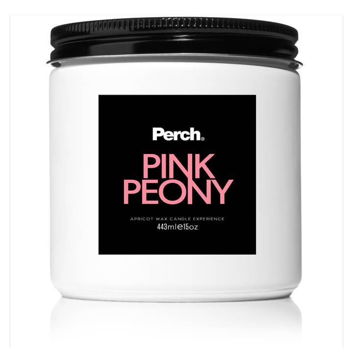 Perch® CandleHouse - Wholesale Jar/Filled Candle - Pink Peony Apricot Wax Candle