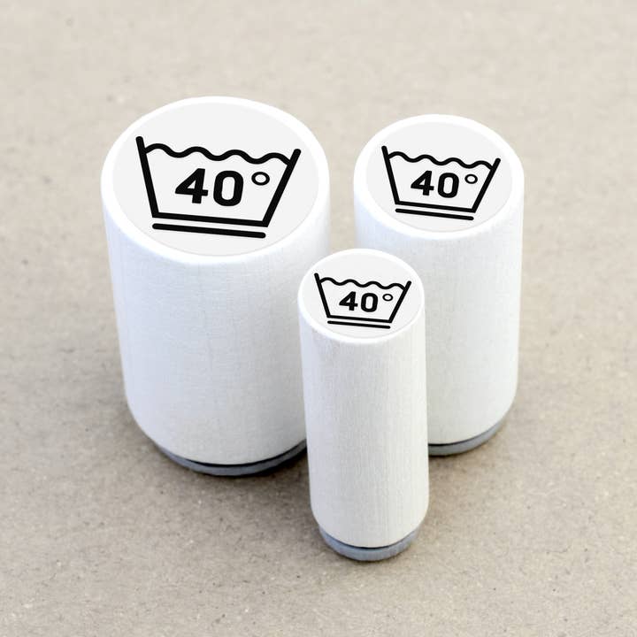 Merry and Bright – wholesale Gummistämpel/dekorativ stämpel – Mini stämpel 40 grader fin tvätt (tvätt symbol)