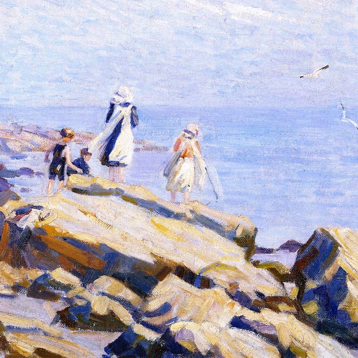 Kinderen op de Rotsen door Helen Galloway McNicoll Poster voor wholesale door PERIOD PRINTS