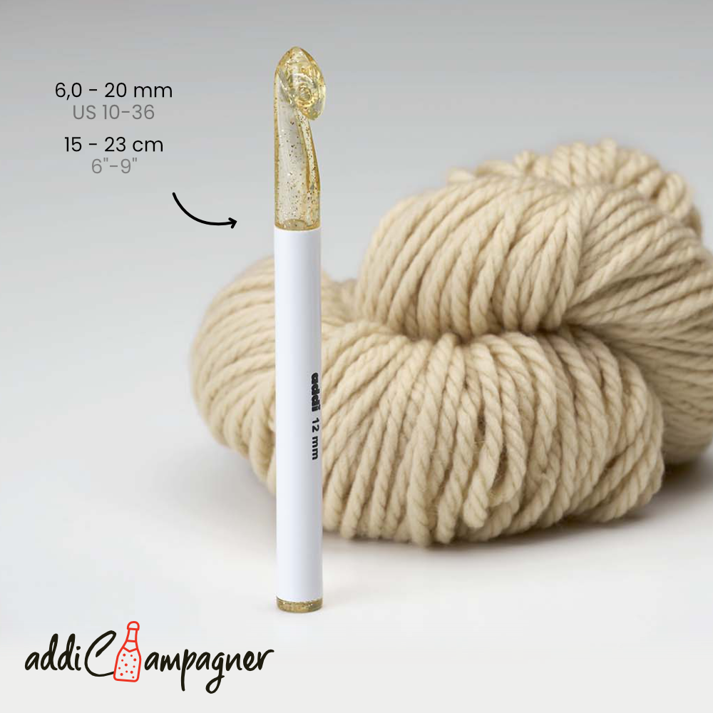 Rooster Yarns – wholesale Knitting/Crochet Supplies – AddiChampagner Crochet Hook (445-7)1