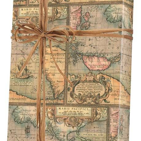 Innisbrook Wraps – Großhandel Geschenkpapierrolle – Welt-Karten-Kraft-Geschenkpapier