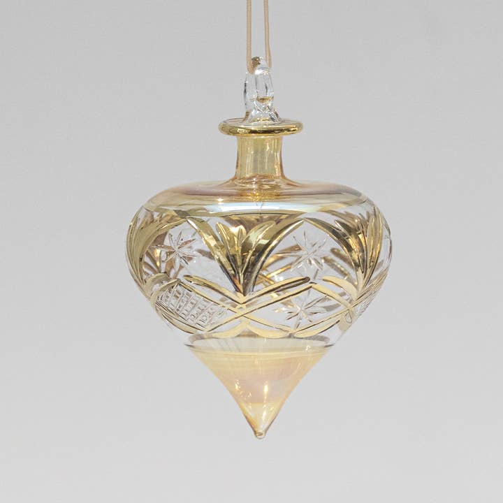 Dandarah - Wholesale Ornament - Blown Glass Ornament - Drop Amber1