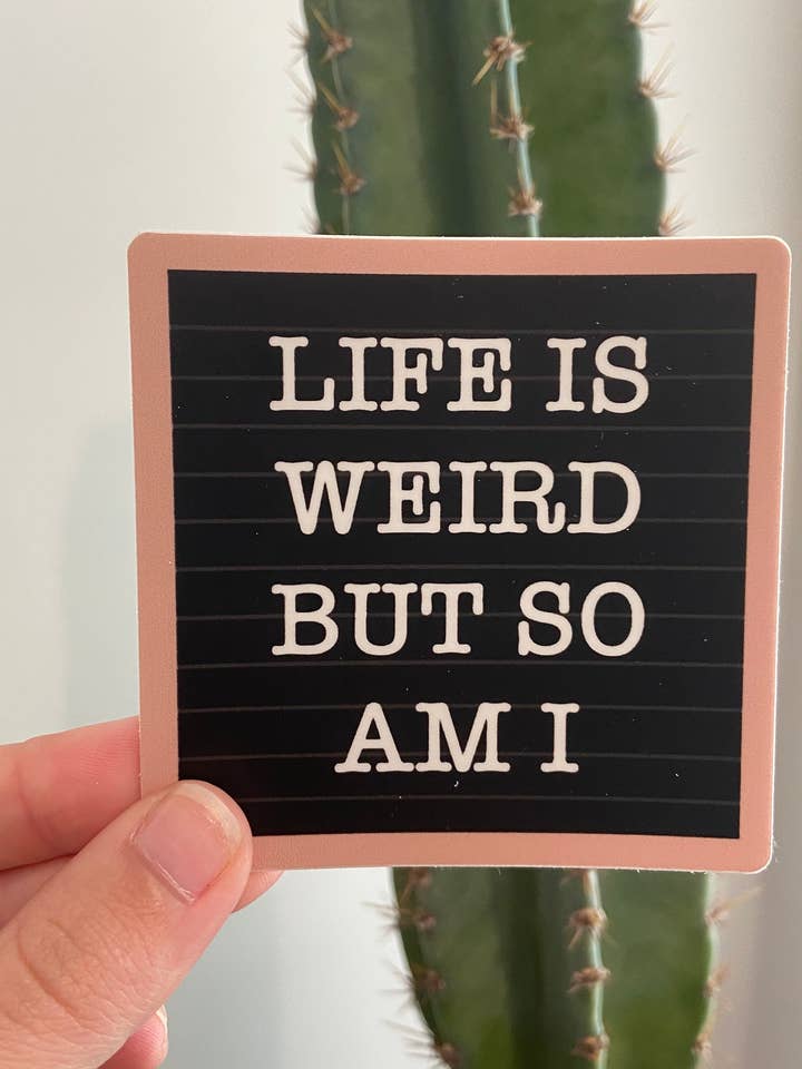 Life is Weird Letter Board Sticker for wholesale by Alex Daley Designs