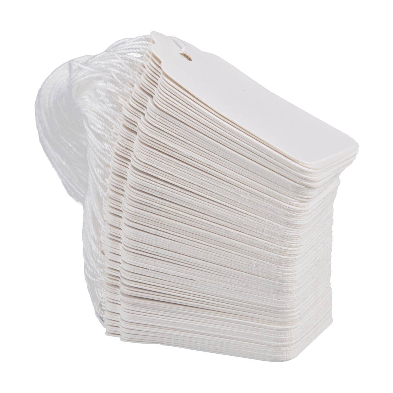 Store Supply Warehouse - Wholesale Retailer Display - Accessories - #4 Strung Merchandise Price Tags - White - Carton of 1,0003