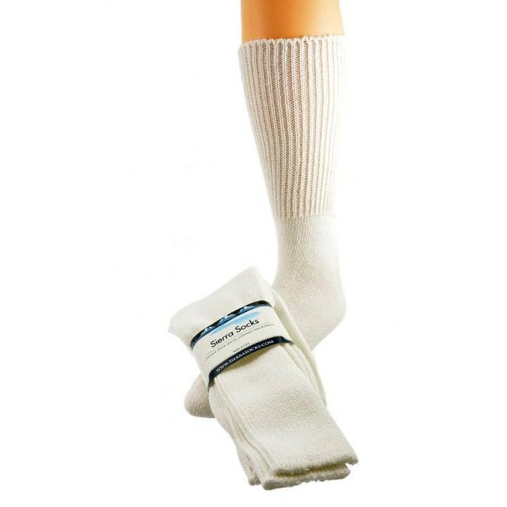 Sierra Socks - Wholesale Socks – Men's - Health Diabetic Wide Calf Cotton Crew Men's Socks 2 pair pack M650010