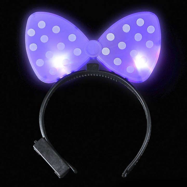 Toyarina - Wholesale Light-up toy – Kids & baby - Kids LED Plastic Polka Light Up Dot Bow Headband for Party2