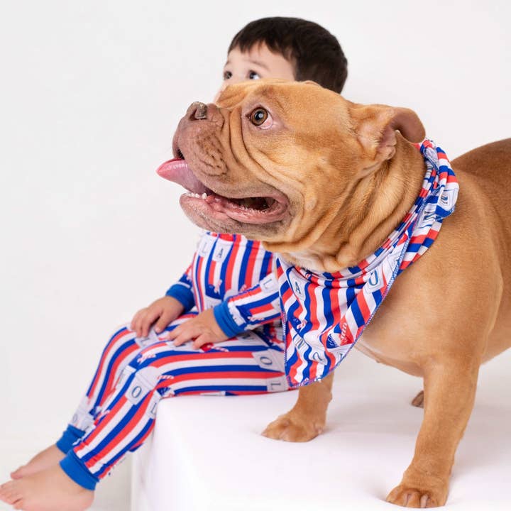 Pearls & Pelicans - Wholesale Pet Bandana - Dog - Red, White, and Sno-Balls Pet Bandana6