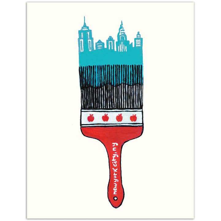 Set di Carte Bianche con Pennello di New York City - Confezione per la vendita all'ingrosso da parte di THE FOUND