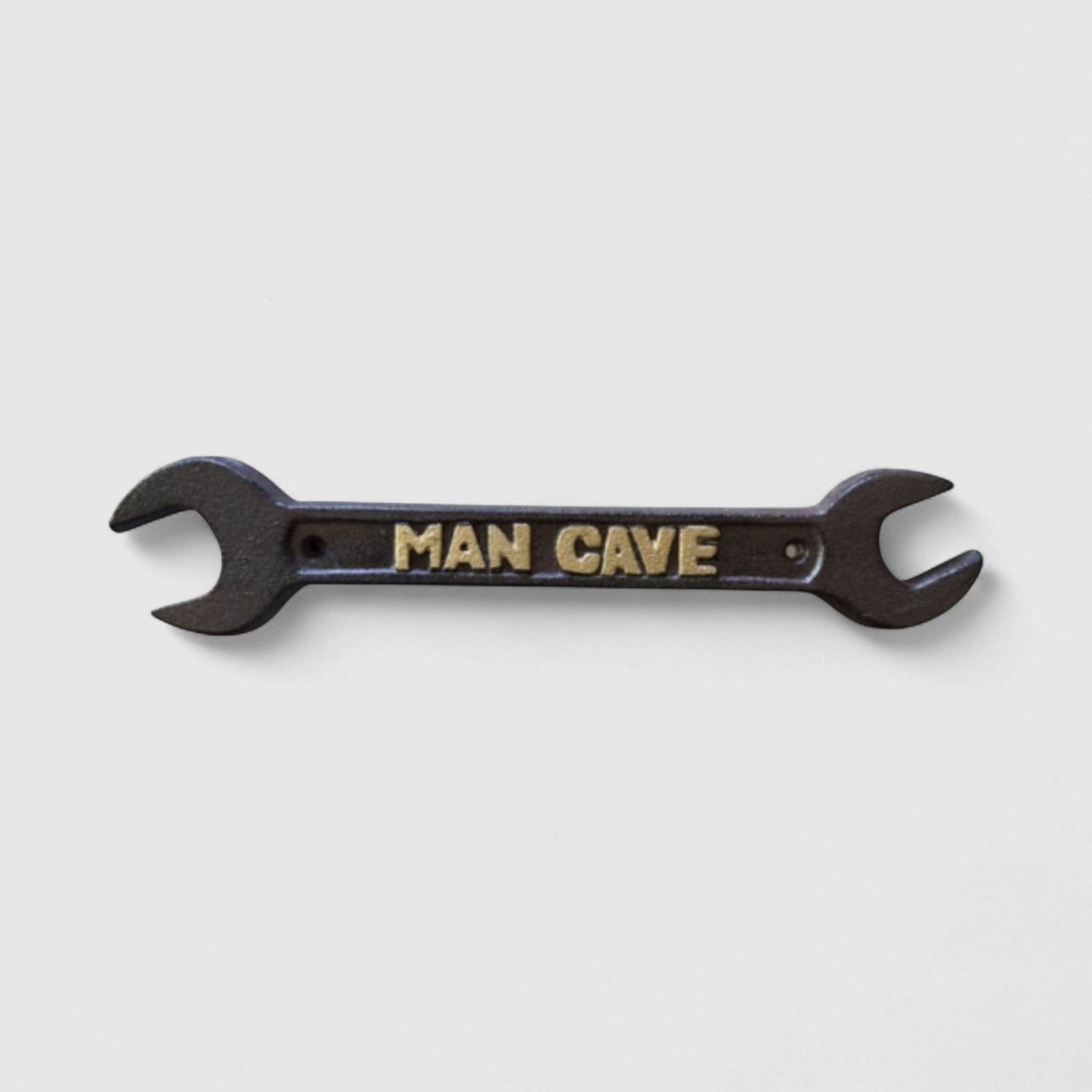 Iron & Blossom - Wholesale Plaque - Cast Iron Spanner Wrench Man Cave Plaque, Rugged Industrial Decor1
