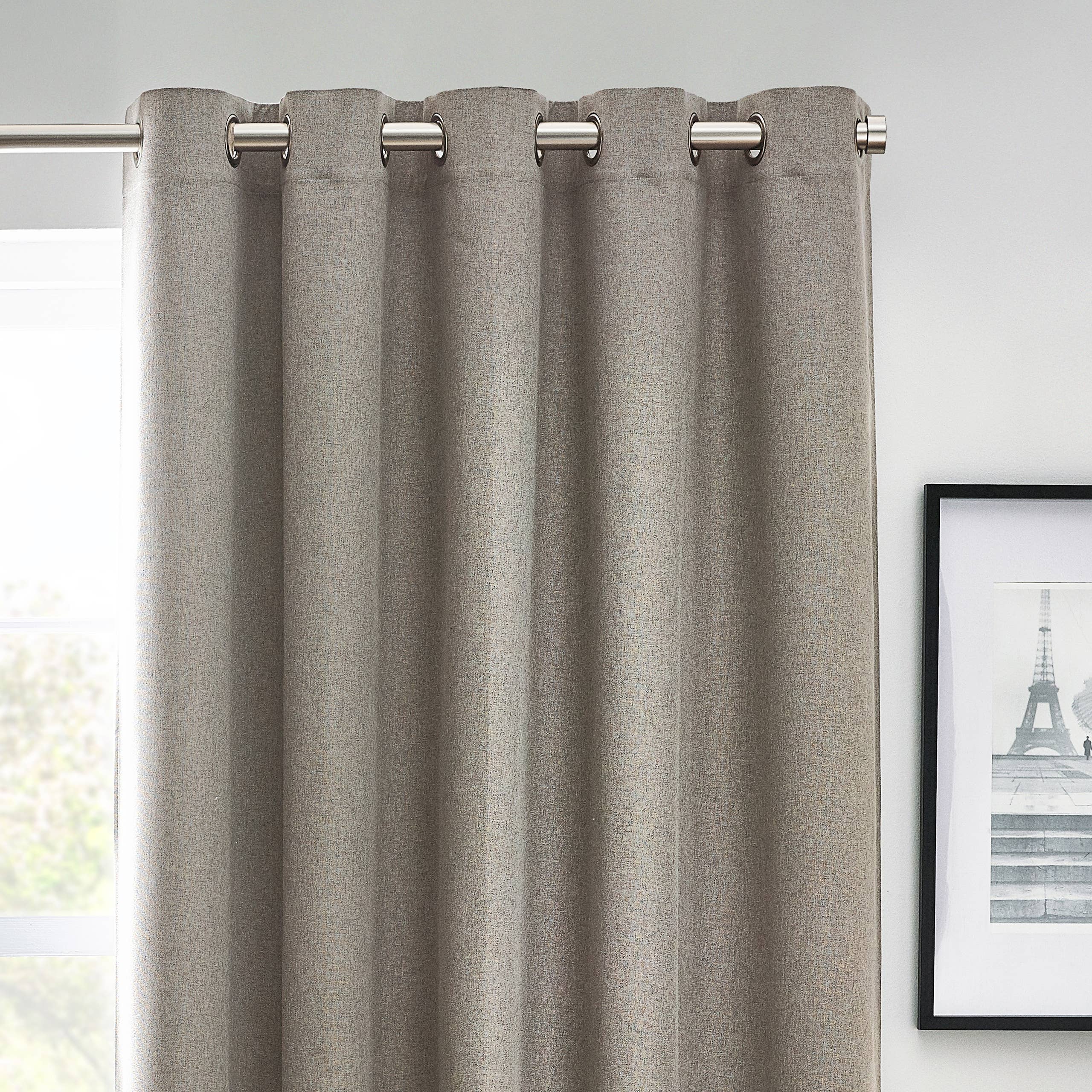 Dawn 100% Blackout Thermal Eyelet Curtains Grey for wholesale on Faire2