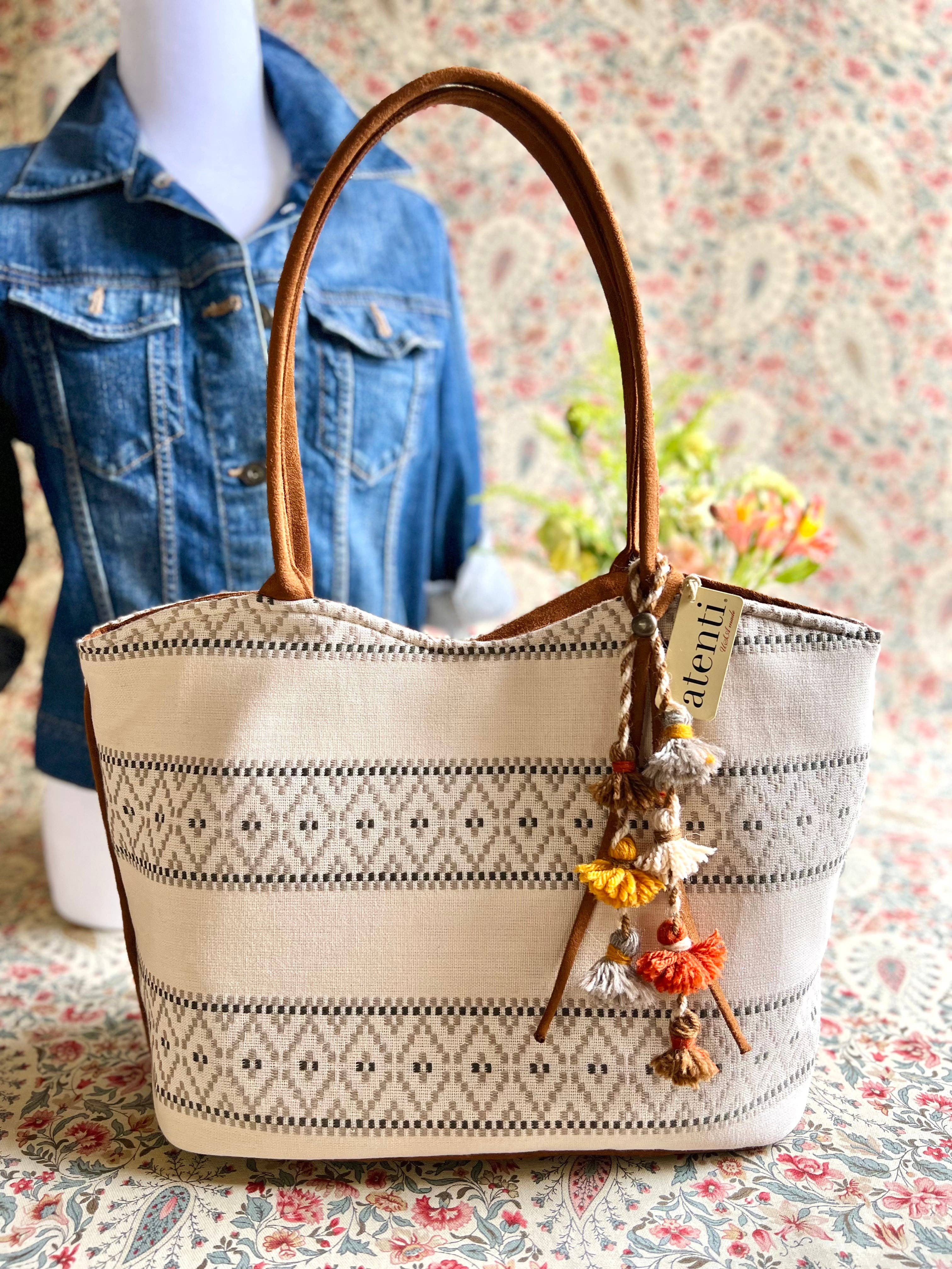 Atenti - Wholesale Tote Bag - Women's - Dune Lolita: USA Made, Handbag with matching pouch