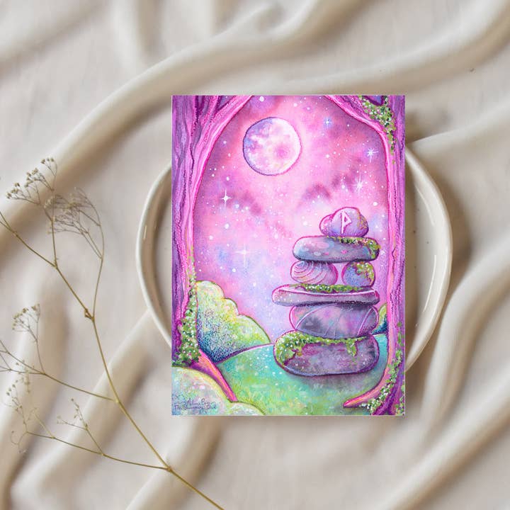 The Swimming Owl - Wholesale Art Print - Rock Stack Fine Art Print 3