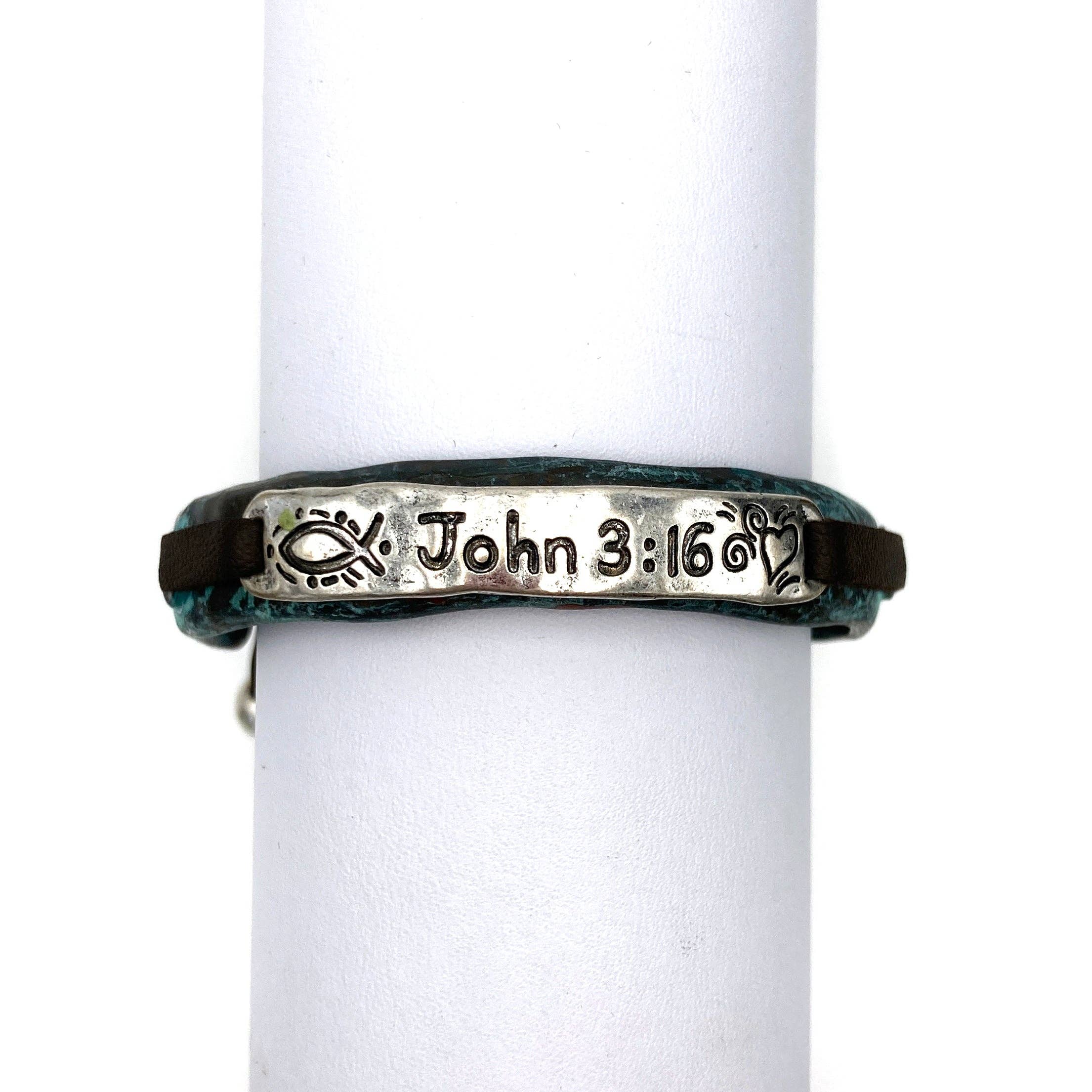 Lunar Deer - Wholesale Cuff Bracelet - John 3:16 Prayer Western Bracelet Cuff1