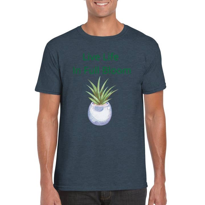 The Graceful Dragonfly – wholesale Screen printed t-shirt – Men′s – Living Life In Full Bloom Shirt, Plant Lover Gift, Positive4