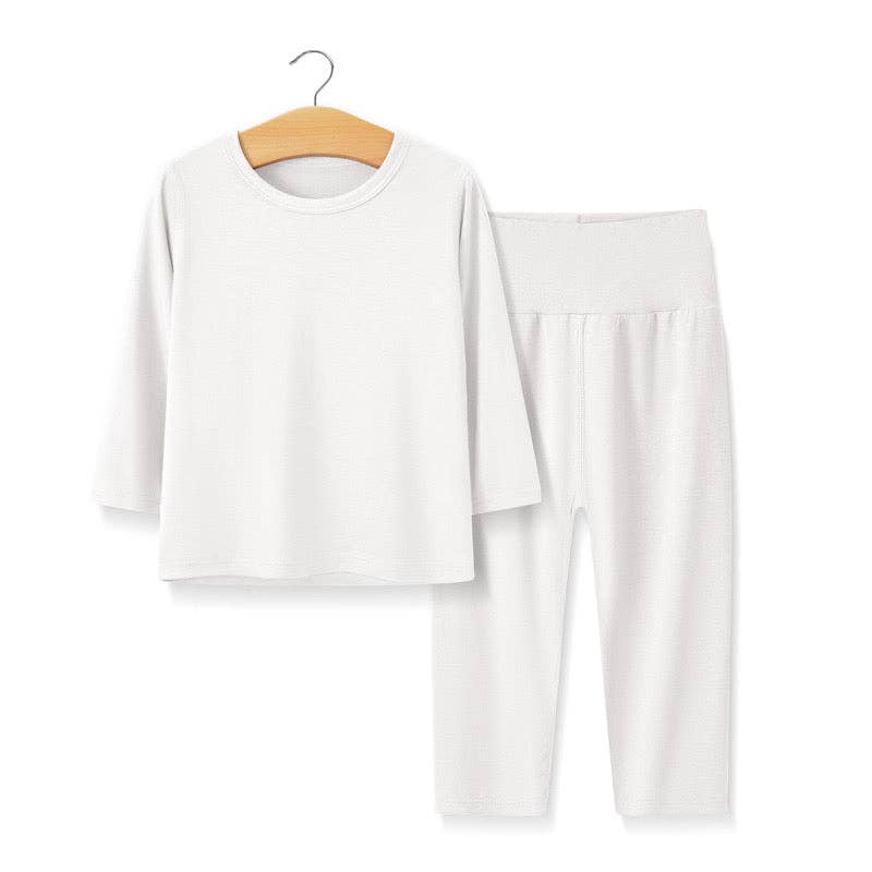 MyKids-USA® – Großhandel Oberteil-&-Hosen-Set – Baby – Baby Unifarben Langarmshirt und Hosen Unterwäsche Sets Pyjamas2