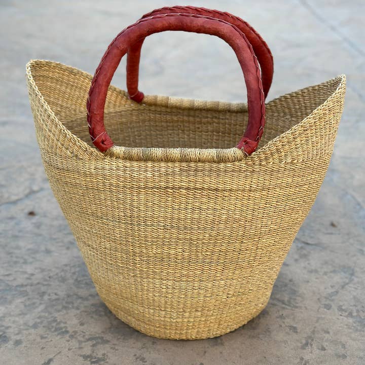 The African Home Goods - Wholesale Beach Bag - African Natural Ghana U-Shopper Yikene Beach Tote Bag1