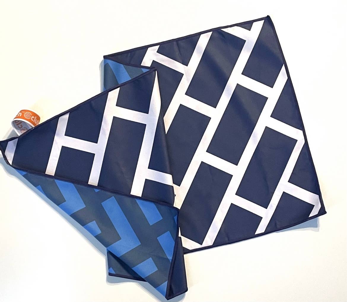 Clutch Towels - Wholesale Sports Towel - Small Tennis/workout Towels, Navy Bricks2