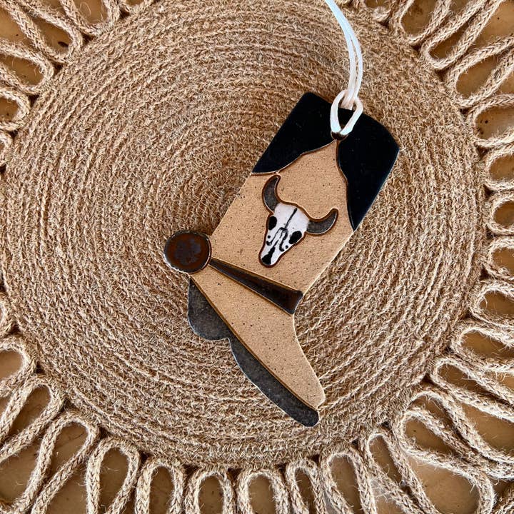 Tough Kitty Designs - Wholesale Ornament - 2025 Ceramic Boot Ornaments