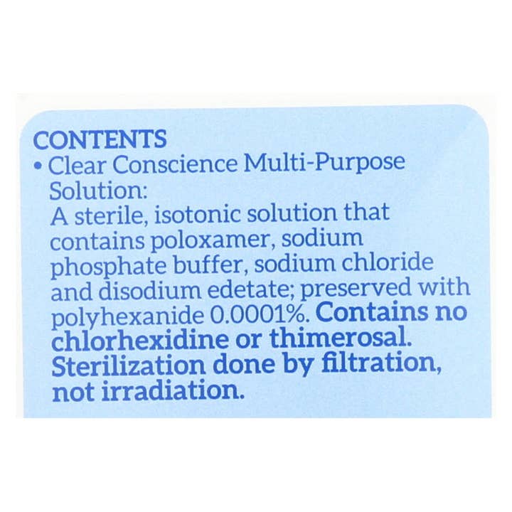 Ware Spark - Wholesale Eye Cream/Gel - Clear Conscience Multi Purpose Contact Lens Solution - 12 Oz