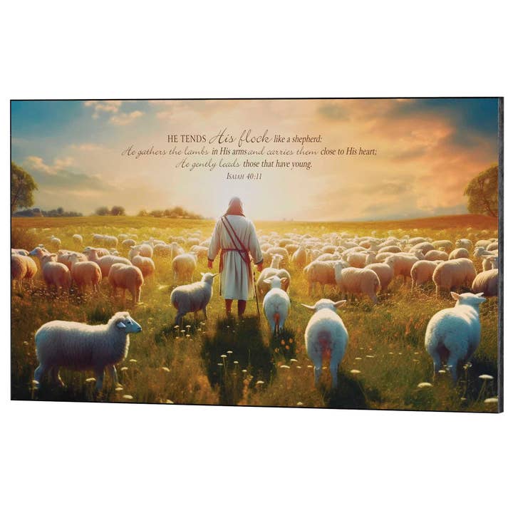 Dicksons - Wholesale Plaque - Wall Plaque Jesus & His Sheep Isa. 40:11