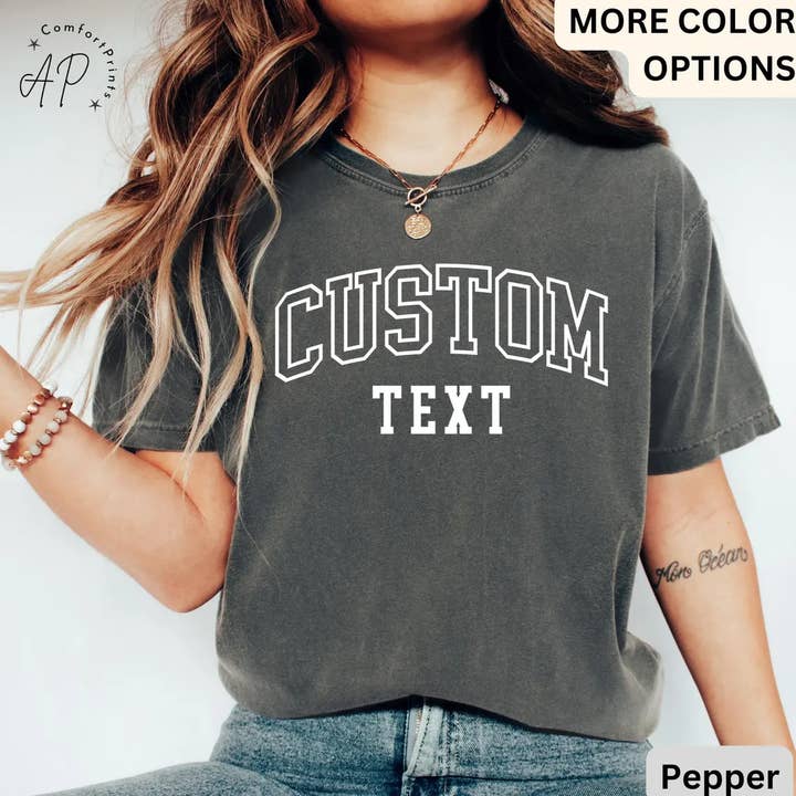APComfortPrints - Wholesale T-Shirt (Graphic) - Unisex - Custom Text Comfort Colors® T-Shirt6