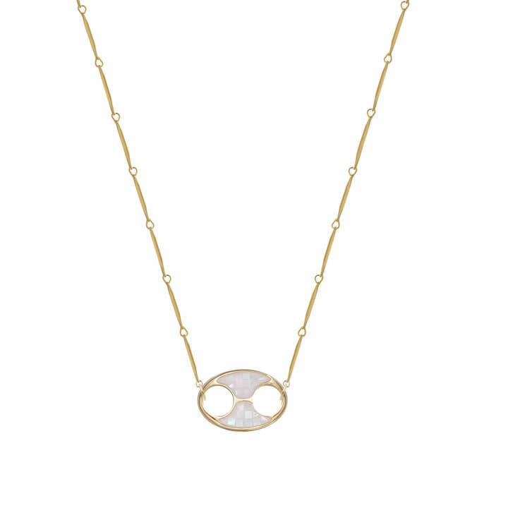 Mini Disco Necklace - White for wholesale by Adriana Pappas Designs