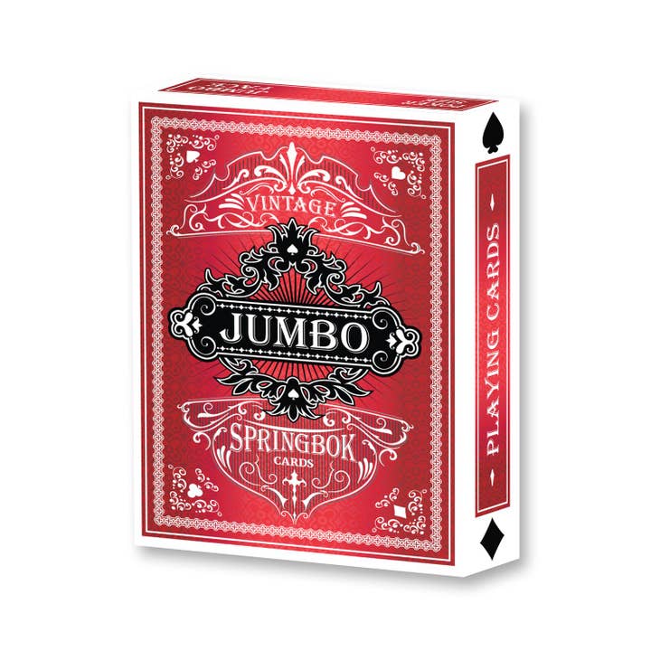 Springbok Vintage Red Jumbo Print Playing Cards Deck for wholesale by Springbok Puzzle