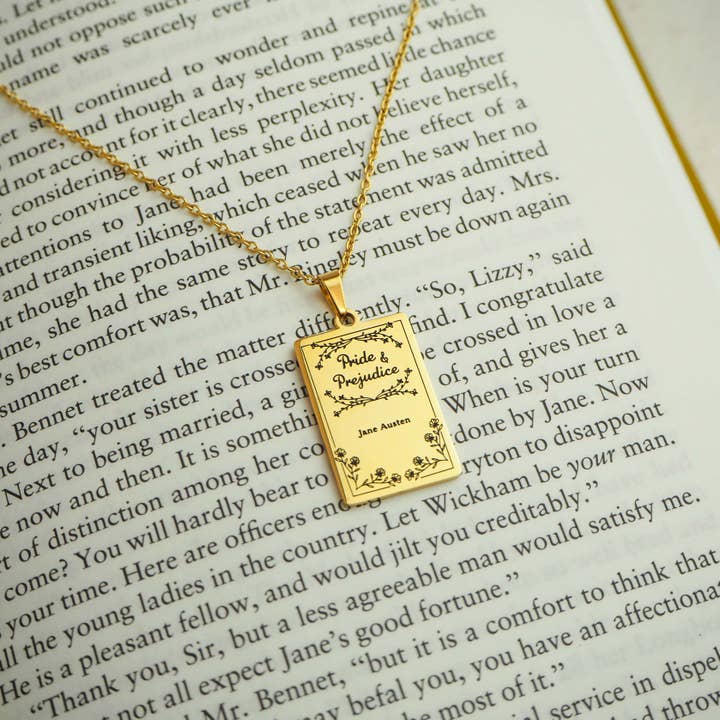 LiteraryEmporium - Wholesale Pendant/Charm Necklace - Pride and Prejudice Book Necklace3