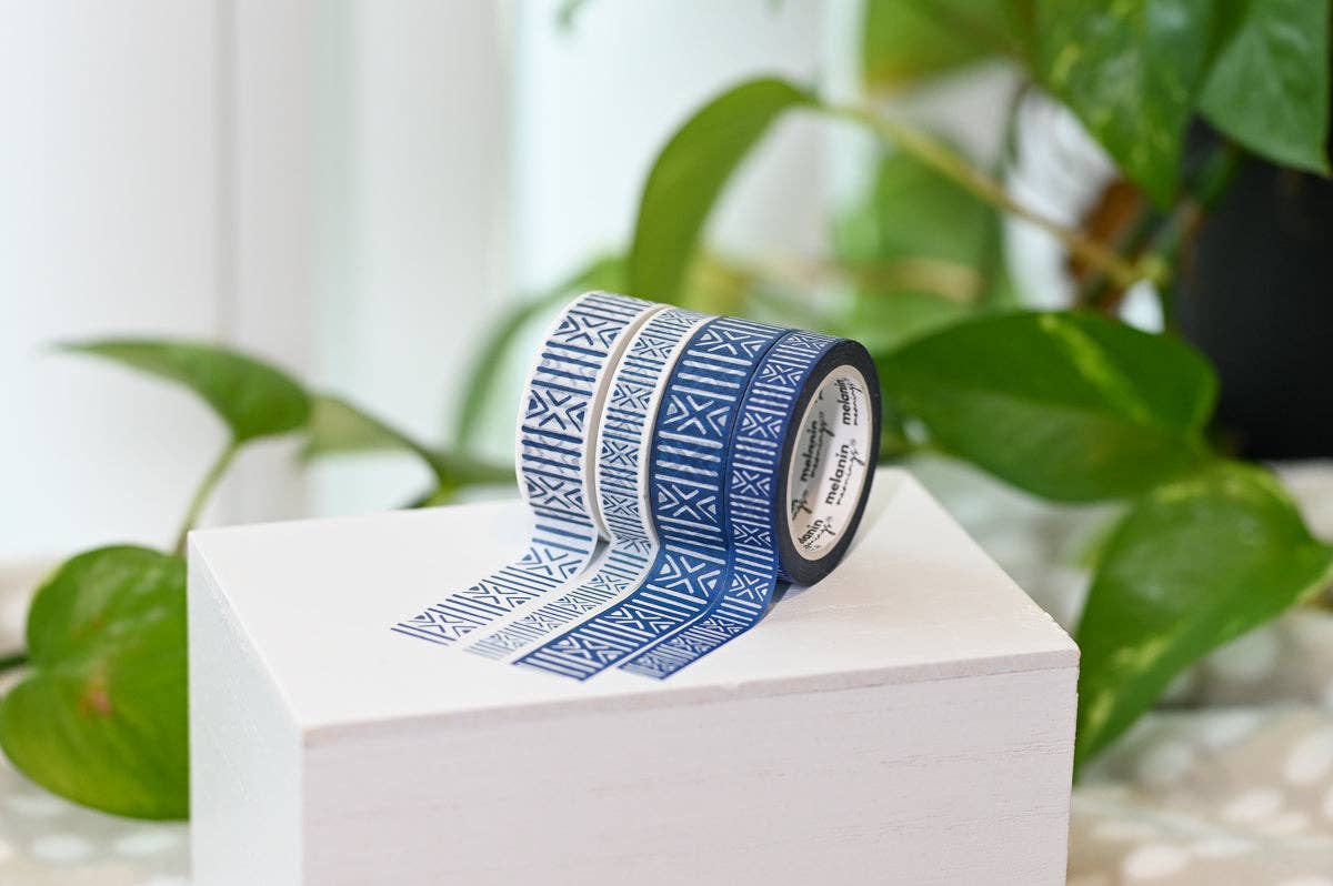 Melanin Meanings - Wholesale Washi Tape - Mudcloth African Textile Inspired Washi Tape Set1