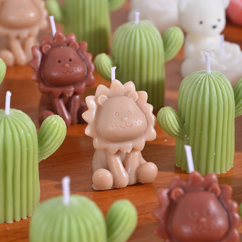 Candles Meta - Vente Bougies originales - Bougie décorative Lion, Cactus, Rose & Ours de la Saint-Valentin5
