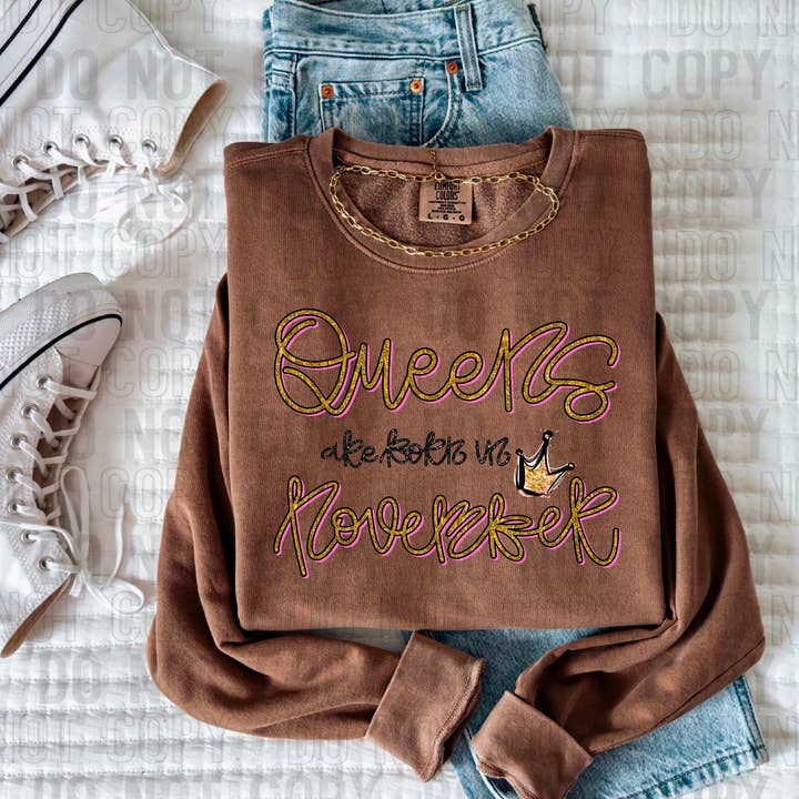 Queens Are Born In November DTF Transfer for wholesale by K and M Designs