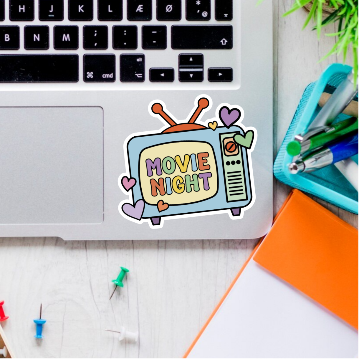 Dotesy Designs – wholesale Sticker – Movie Night Tv Sticker0