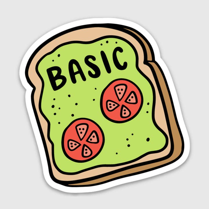 Avocado Toast Basic Sticker for wholesale by Brittany Paige