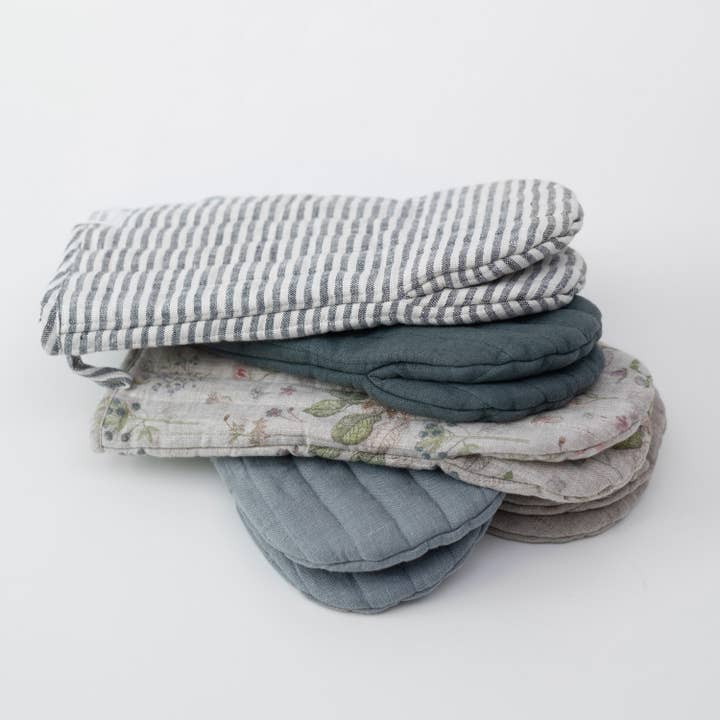 Linen Tales - Wholesale Oven Mitt/Pot Holder - Forest Green Linen Oven Mitt