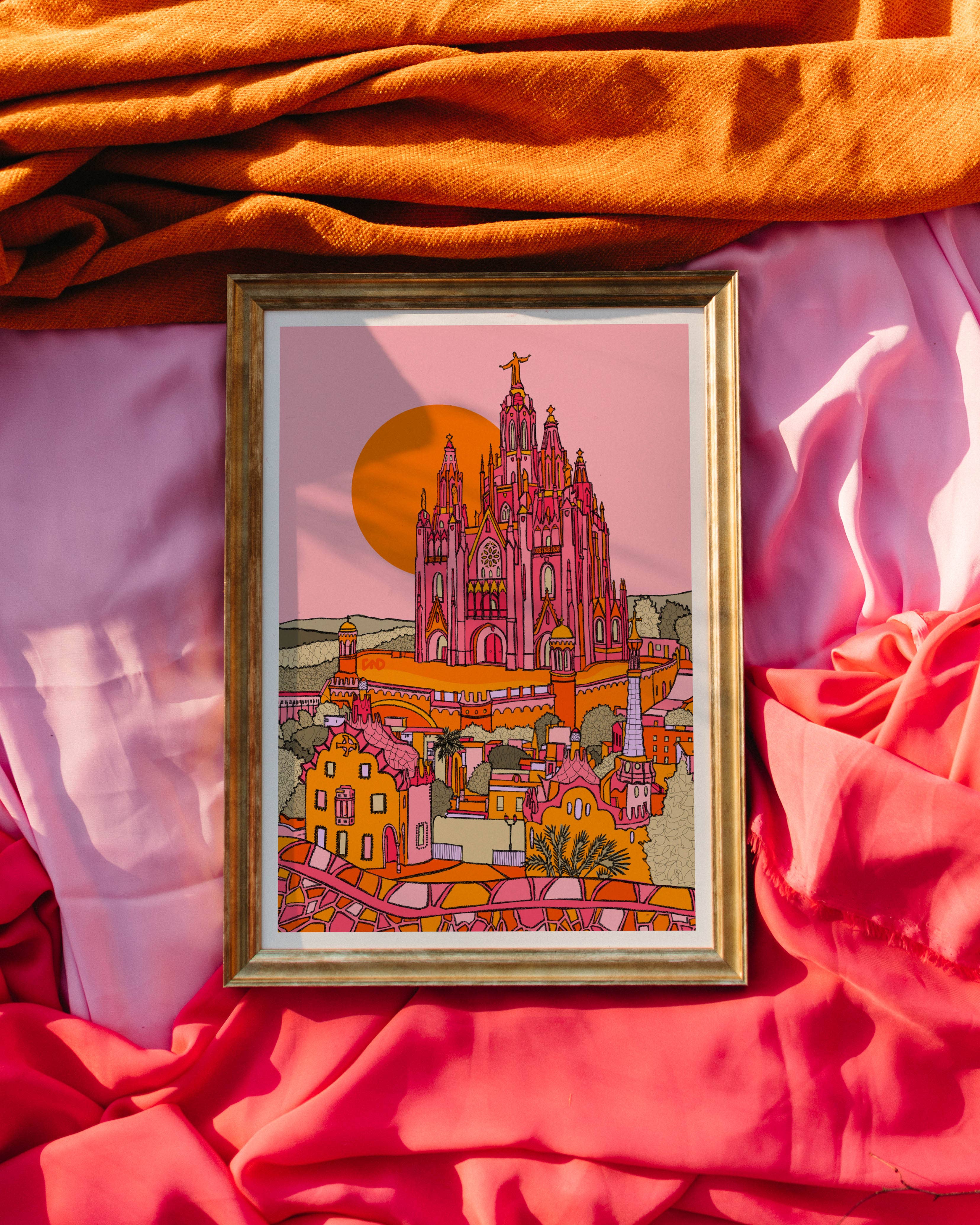 Freya Niamh - Wholesale Art Print - Colourful Barcelona Art Print- Statement City Print2