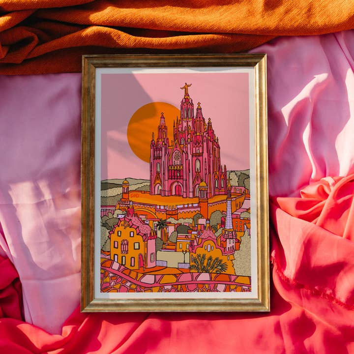 Freya Niamh - Wholesale Art Print - Colourful Barcelona Art Print- Statement City Print2