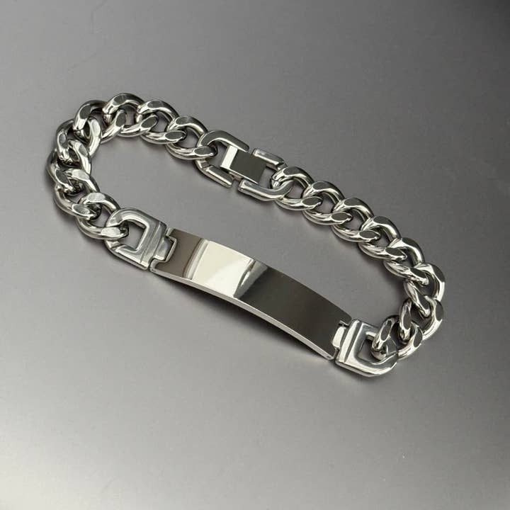 Naamlabelarmband voor heren, roestvrij staal, 11 mm voor wholesale door PAXPARIS