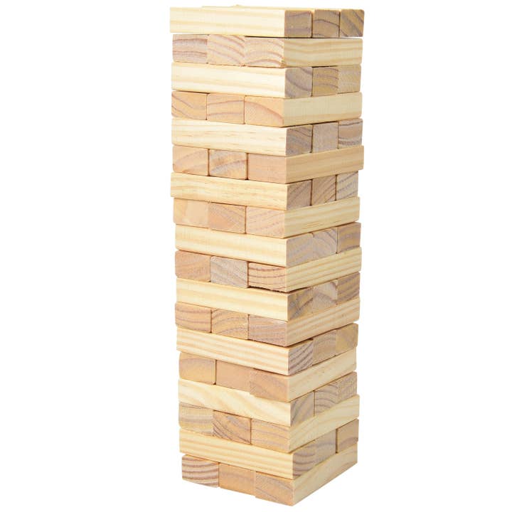 US Toy Company - Wholesale Stacking Game - Wooden Tower Game 10.5" Tall2
