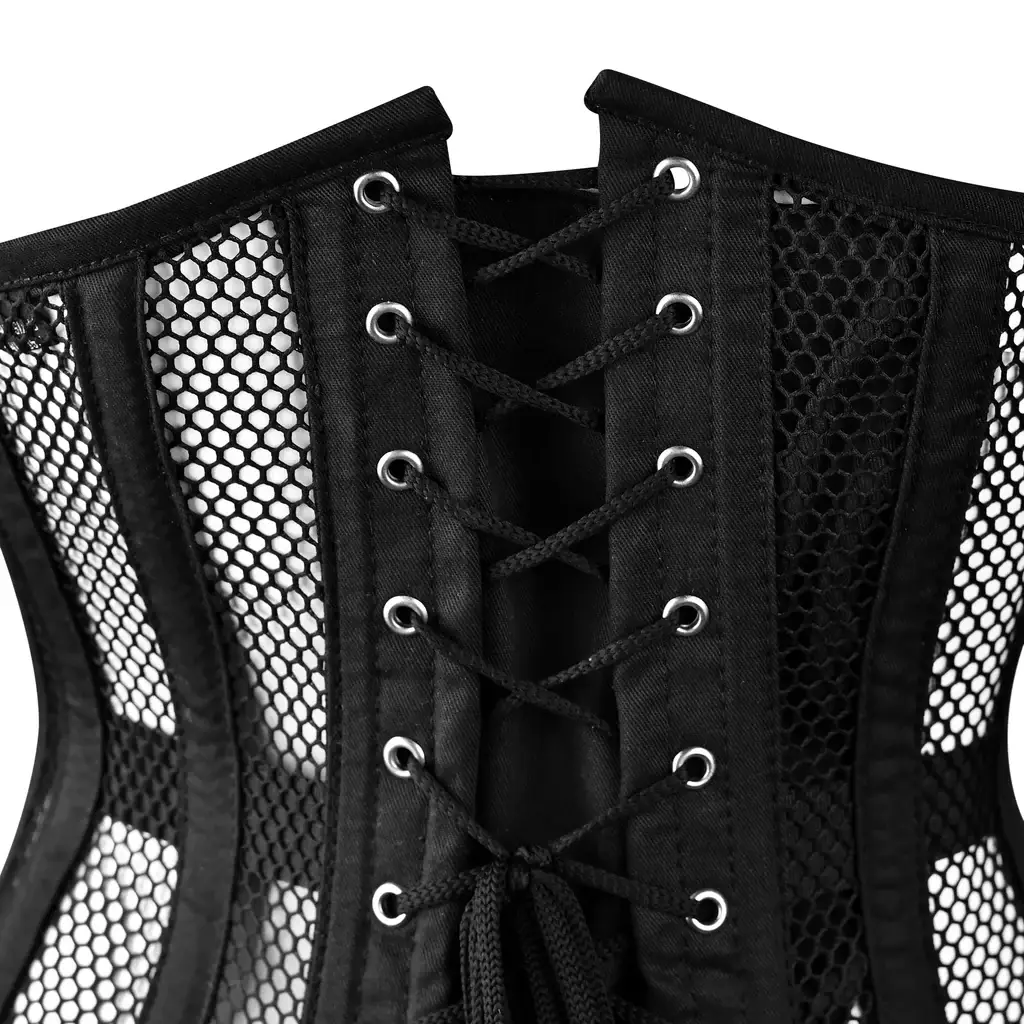 Attire Fashion Club - Wholesale Corset - Women's - Breathable Cotton Corset - Fishnet and Steel Boned
3